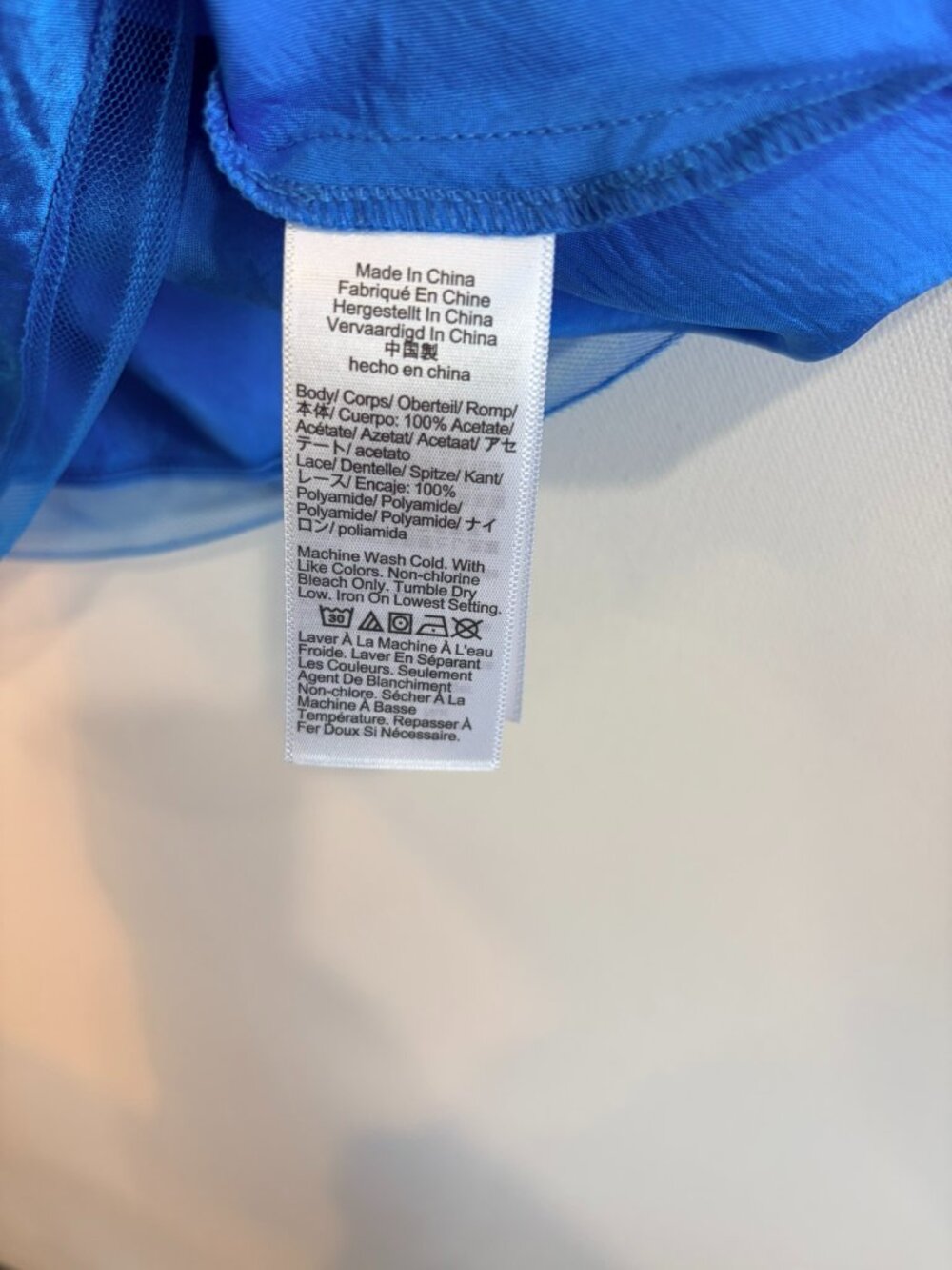 J.Crew Acetate Lace Trim Midi Skirt Cobalt Blue Y2K Size  XS - Picture 6 of 6